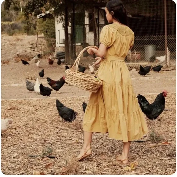 DÔEN Gilda Dress in Wheat - Picture 2 of 3